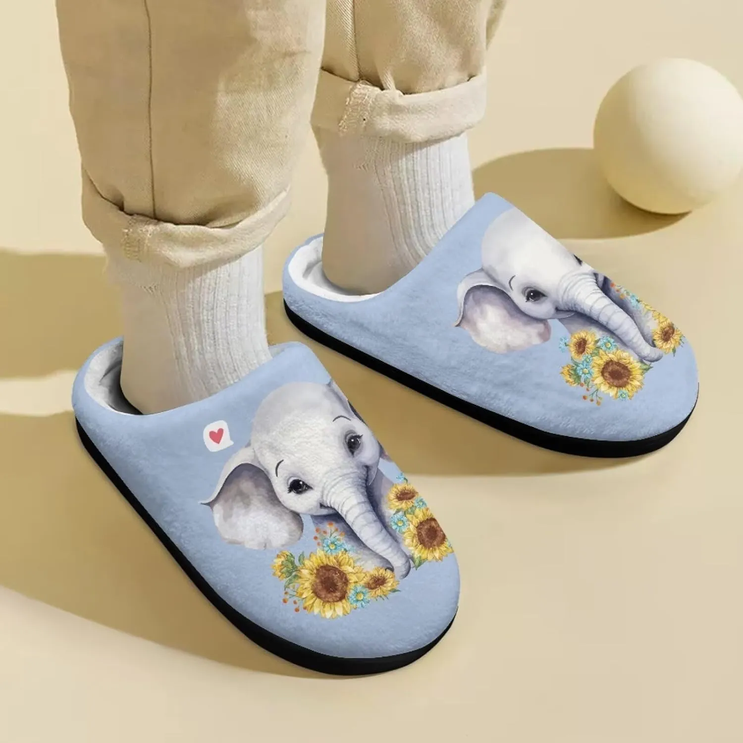 Howilath Kids Slippers Animal Print Toddler House Slippers Girls Slippers Boys House Shoes Fluffy Warm