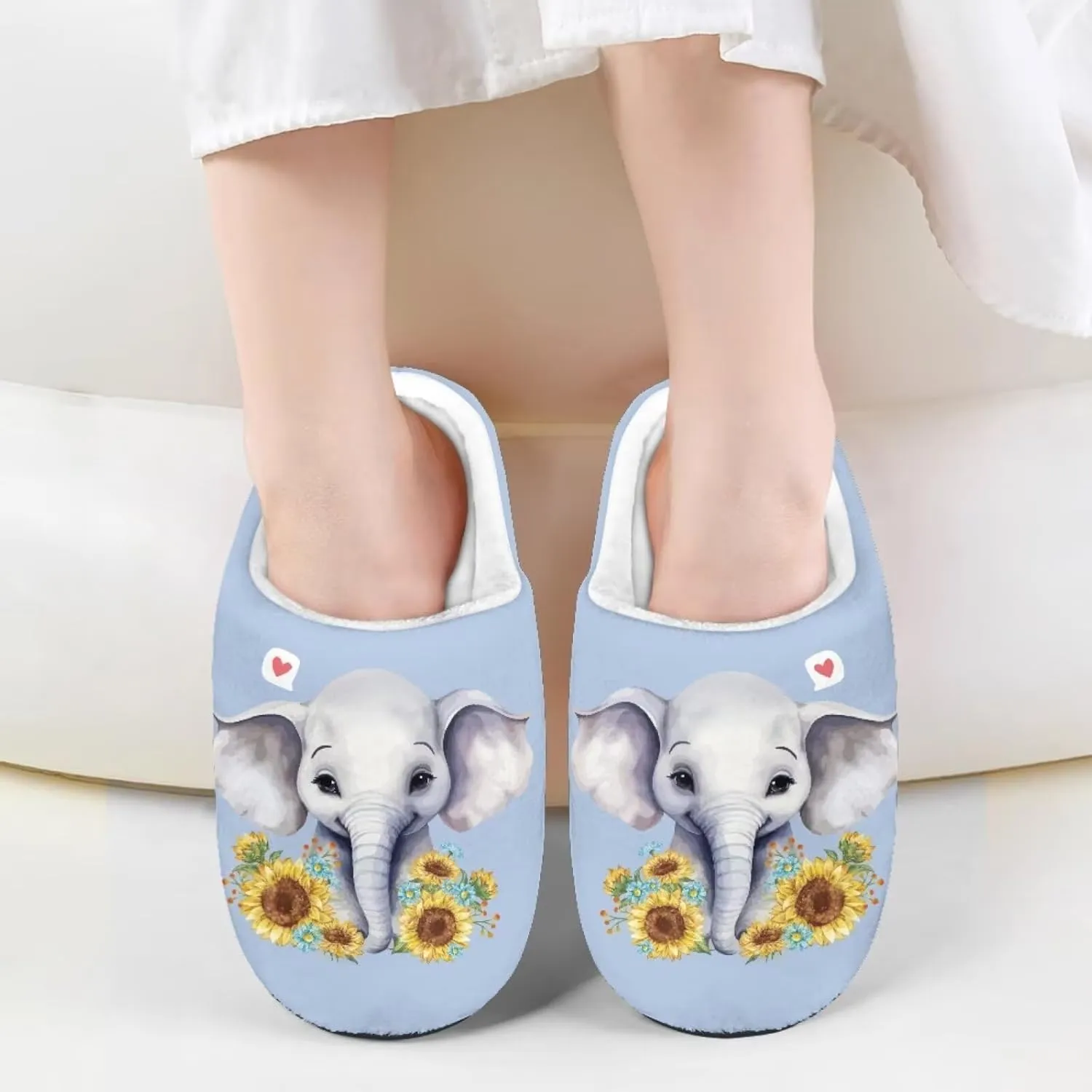 Howilath Kids Slippers Animal Print Toddler House Slippers Girls Slippers Boys House Shoes Fluffy Warm