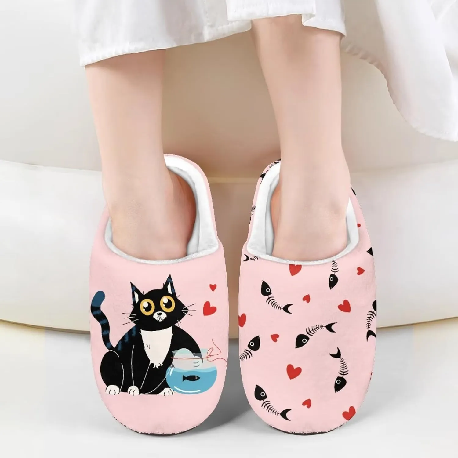 Howilath Kids Slippers Animal Print Toddler House Slippers Girls Slippers Boys House Shoes Fluffy Warm