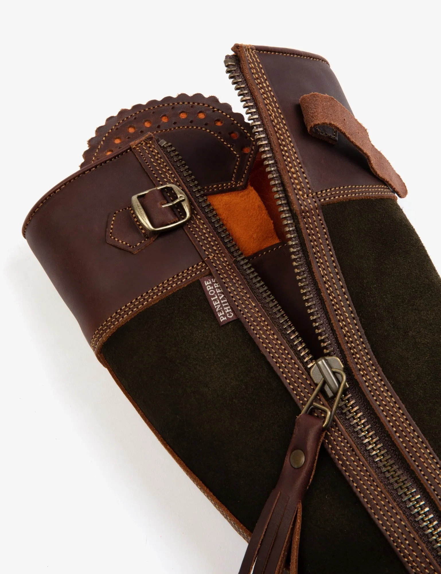 Inclement Long Tassel Boot - Seaweed/Conker