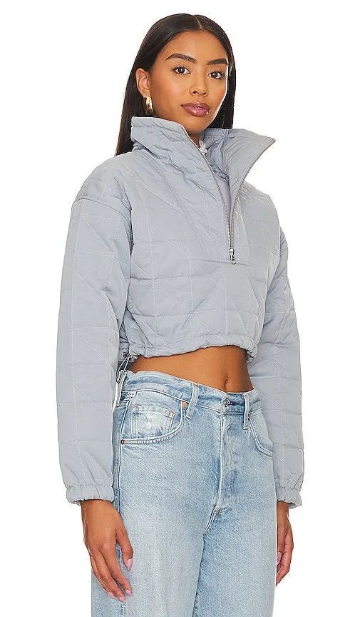 L'Academie Quinn Cropped Pullover in Baby Blue