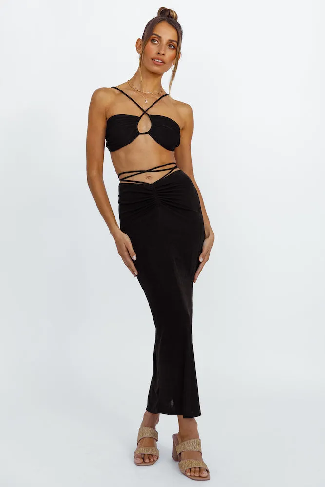 Love And Glamour Crop Top Black