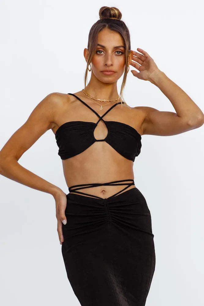 Love And Glamour Crop Top Black