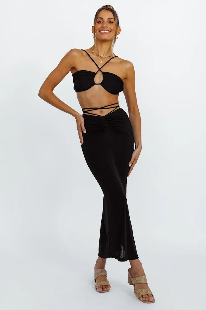 Love And Glamour Crop Top Black