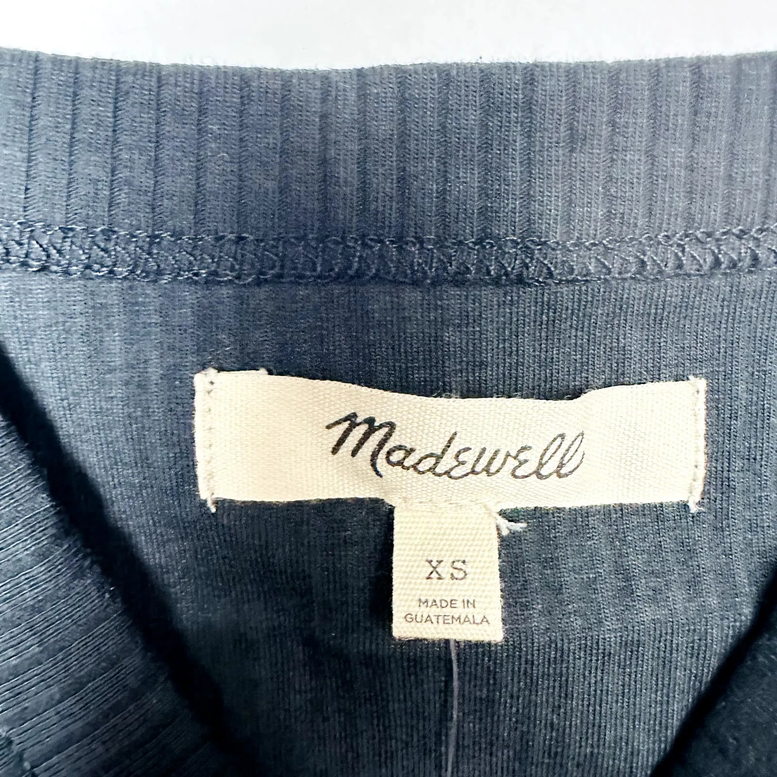 Madewell NWT Black The Tailored Crop Tank in Sleekhold Size XS