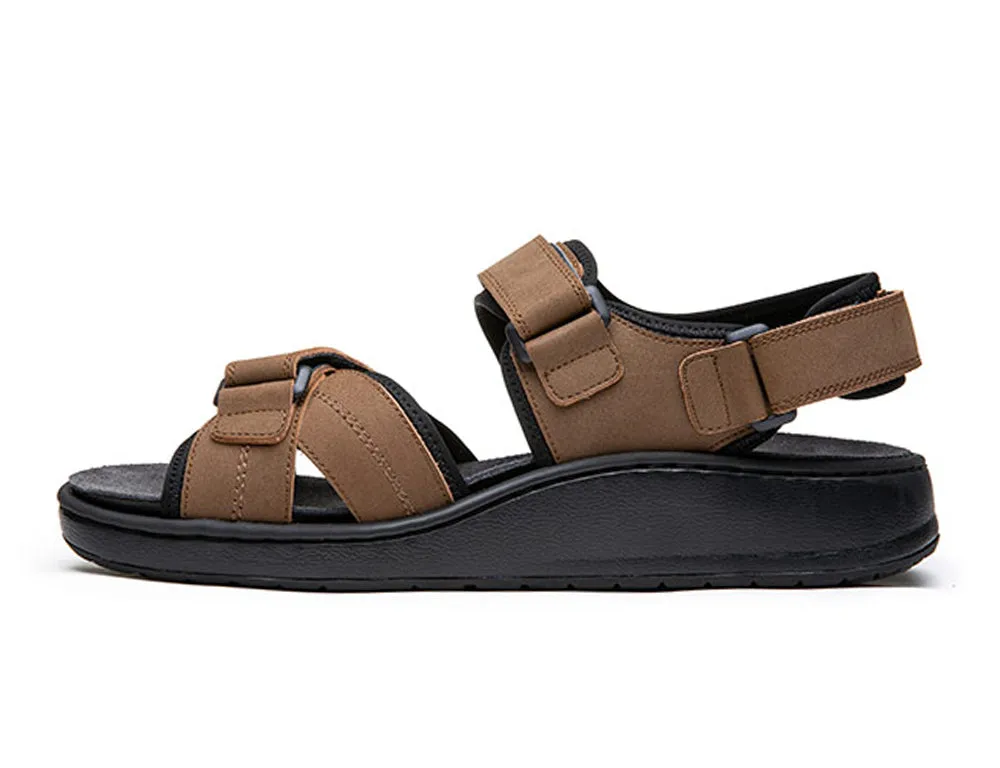 Mens Adjustable F-996 Coffee Sandals