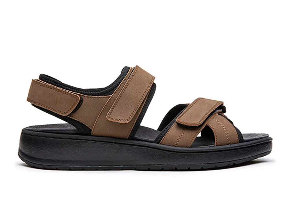 Mens Adjustable F-996 Coffee Sandals