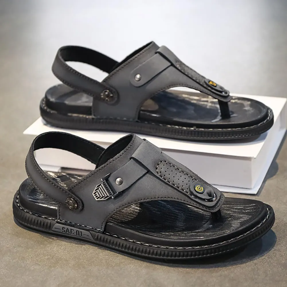 Men's Beach Sandals Handmade Sandals Fishing Outdoor Adjustable Casual Walking Shoes