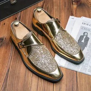 Men's Elegant Shiny SlipOn Dress Shoes for Weddings Or Business
