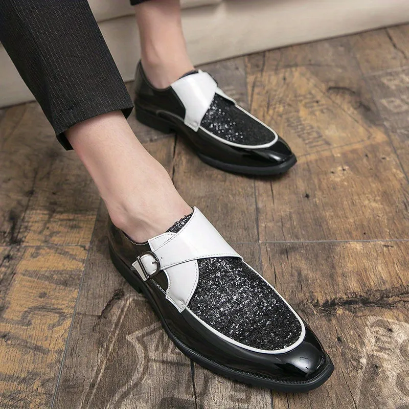 Men's Elegant Shiny SlipOn Dress Shoes for Weddings Or Business