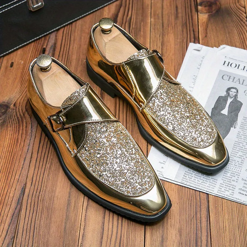 Men's Elegant Shiny SlipOn Dress Shoes for Weddings Or Business