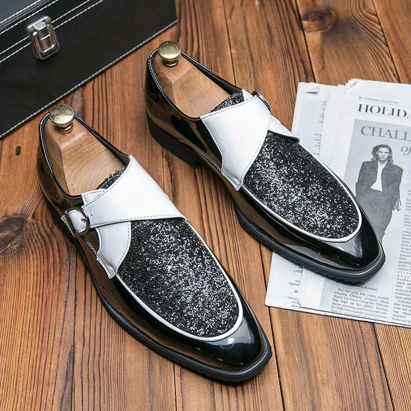 Men's Elegant Shiny SlipOn Dress Shoes for Weddings Or Business