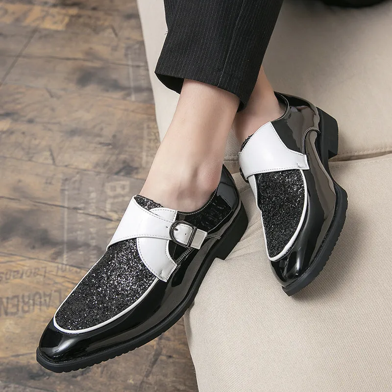 Men's Elegant Shiny SlipOn Dress Shoes for Weddings Or Business