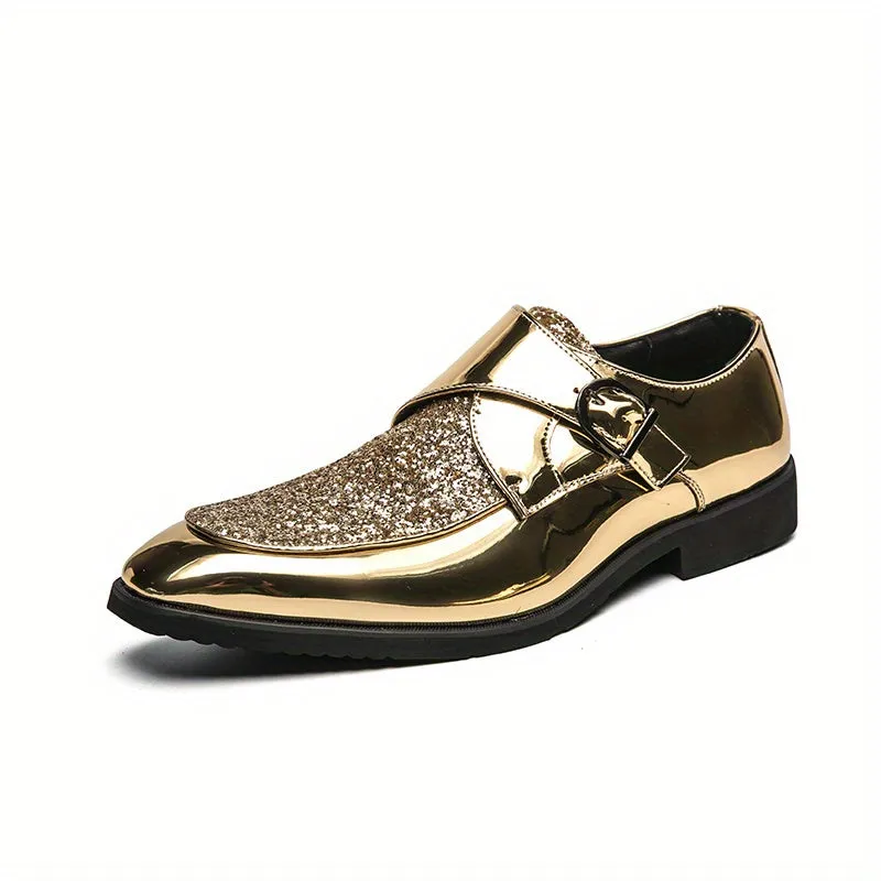 Men's Elegant Shiny SlipOn Dress Shoes for Weddings Or Business
