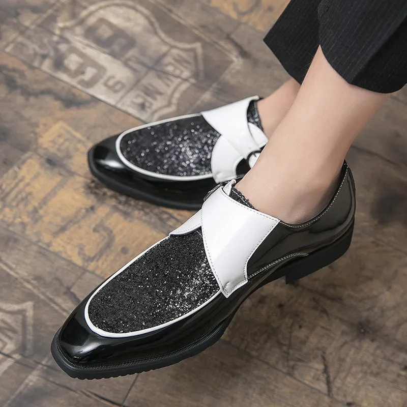 Men's Elegant Shiny SlipOn Dress Shoes for Weddings Or Business