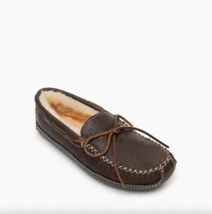 Men's Sheepskin Moose Moccasin Slippers