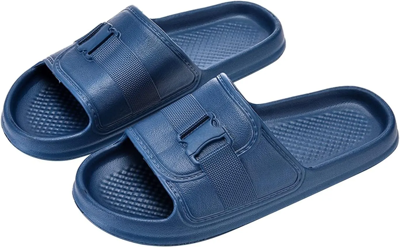 Mens Slippers Womens Slides Bathroom Slippers Men Shower Shoes Women Comfortable Soft Sole Public