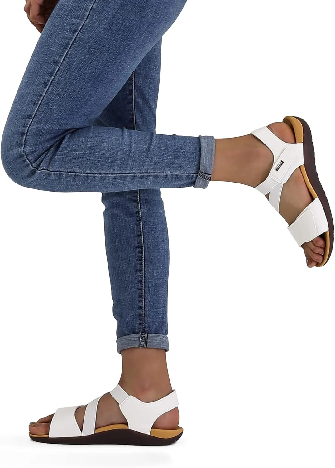 mysoft Women's Arch Support Sandals Orthotic Comfortable Walking Sandals Lightweight Adjustable Summer Outdoor Shoes