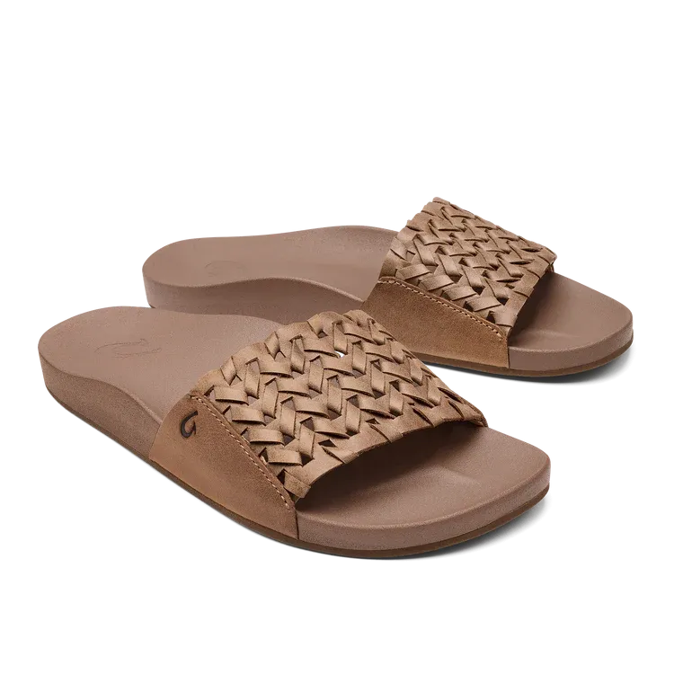Olukai - Kāmola Women’s Woven Slide Sandals - Tan (Add-On)