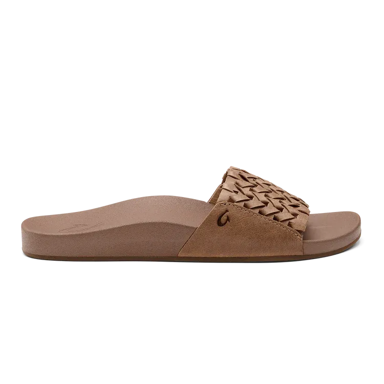 Olukai - Kāmola Women’s Woven Slide Sandals - Tan (Add-On)