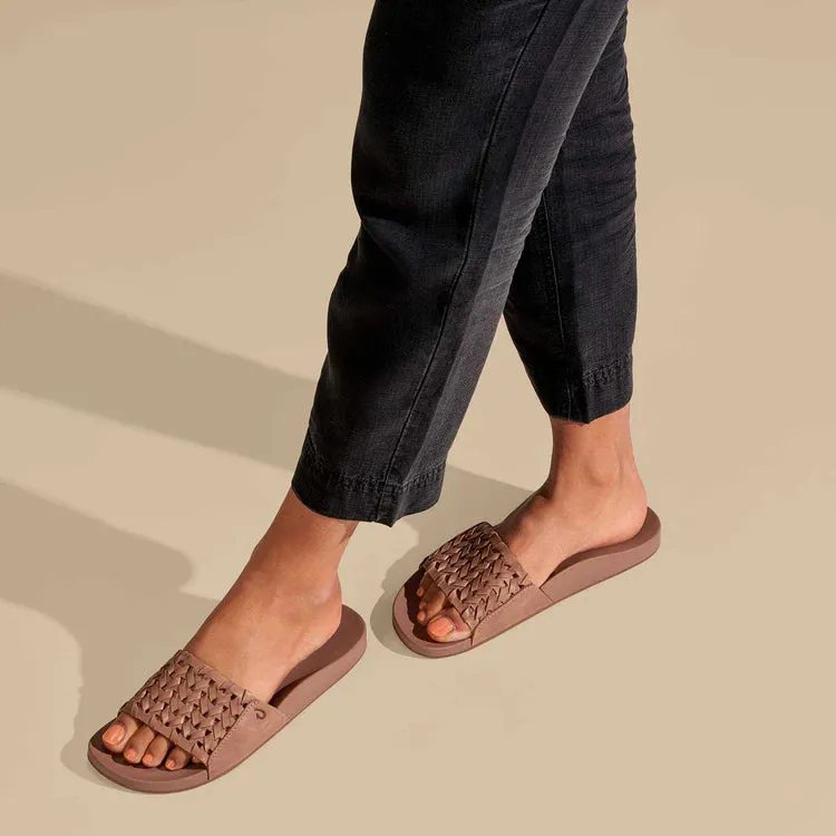 Olukai - Kāmola Women’s Woven Slide Sandals - Tan (Add-On)