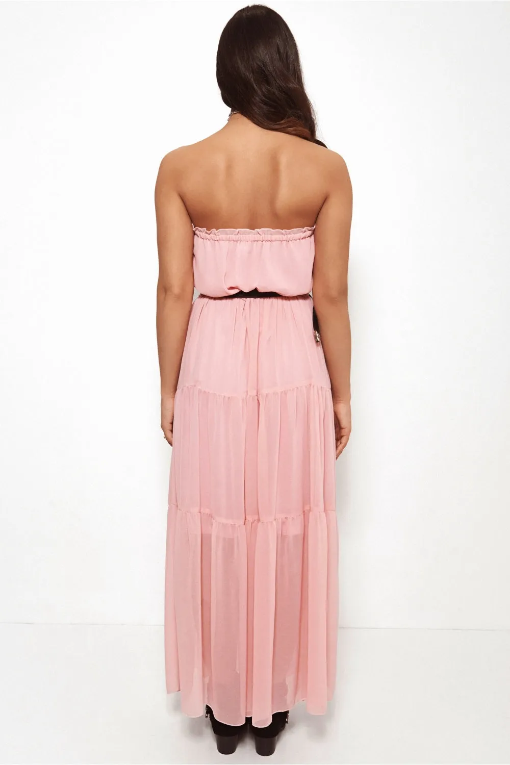 Pink Chiffon Goddess Maxi Dress