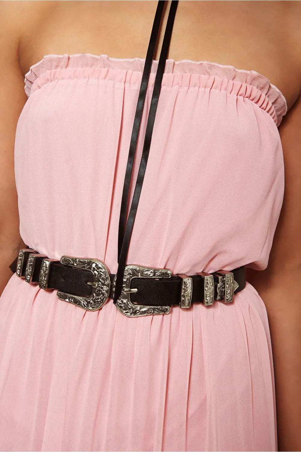 Pink Chiffon Goddess Maxi Dress