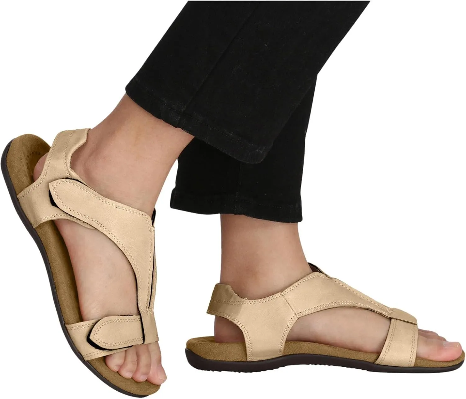 Platform Sports Sandals, Summer Walking Water Shoes with Arch Support, Adjustable Straps