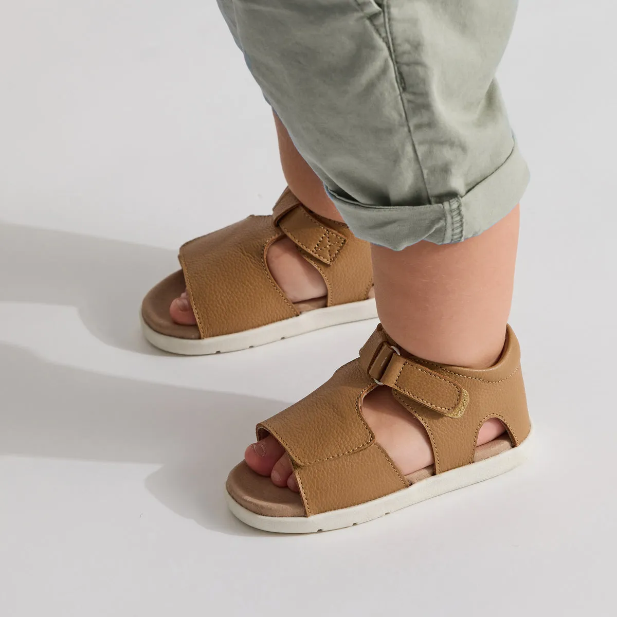 Pretty Brave First Walker Bailey Sandal (Tan)
