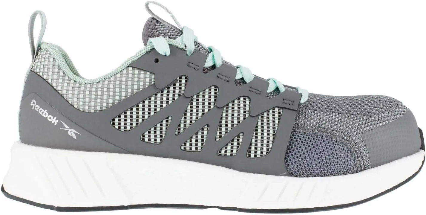 Reebok Women's Rb431 Fusion Flexweave Safety Composite Toe Athletic Work Shoe Black and Grey Industrial