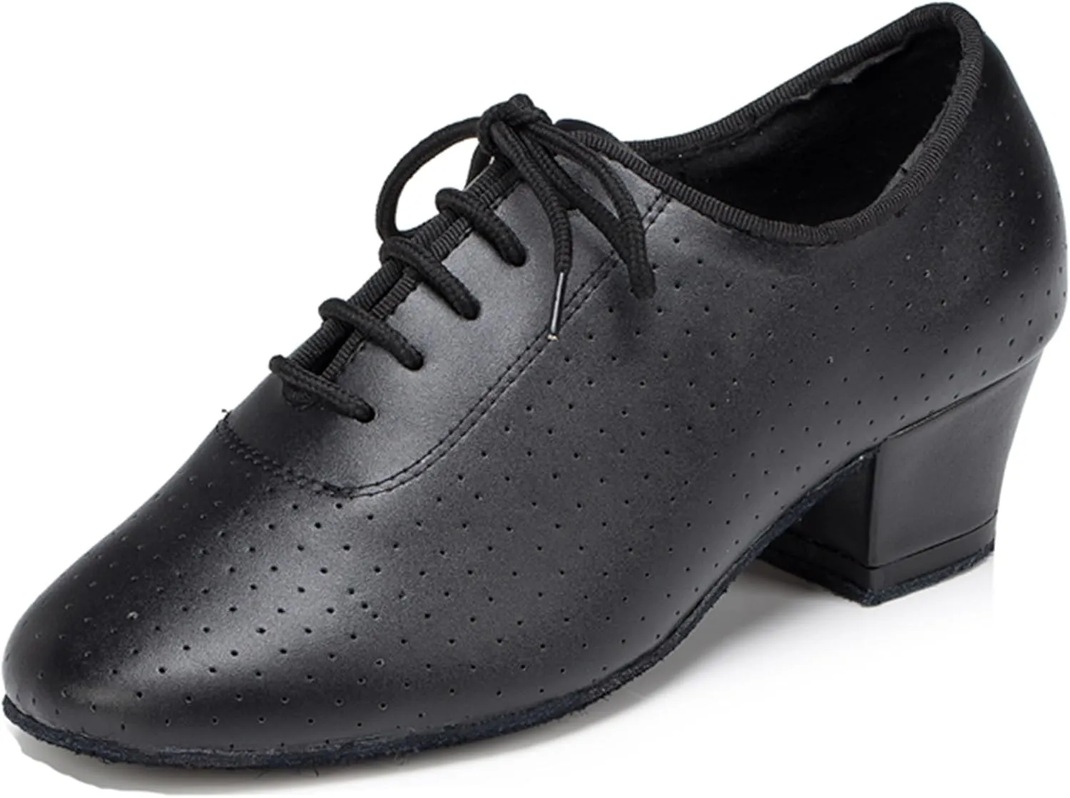 Salsa Heels for Women Lace-up Comfortable Ballroom Practice Dance Shoes Evening Pumps X2077