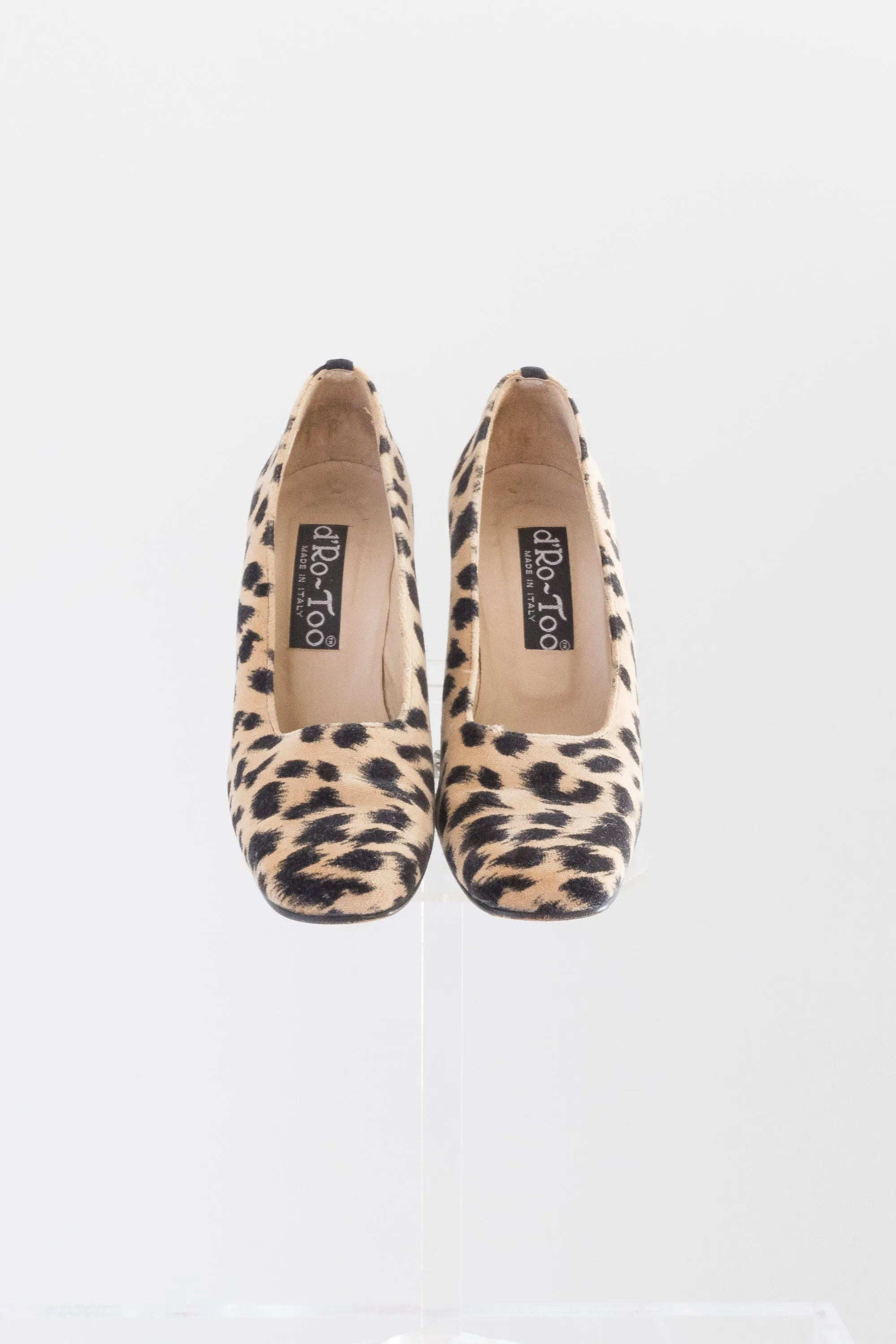 Sassy 90's Designer D'Ro~Too Made in Italy Leopard Print Heels // Size 6.5 B
