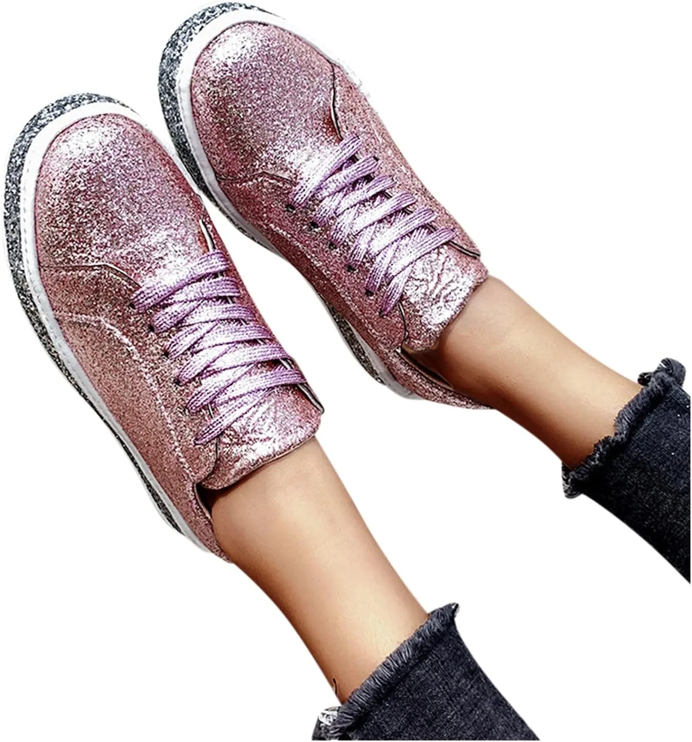 SBGMoSJ Women's Sneakers Size 10 1/2 Slip On Sneakers Women Wide Width Diabetic Black Canvas Tennis Shoes for Women Womens Black Slip On Sneakers 8.5 Zapatillas Deportivas Ortopedicas Para Mujer