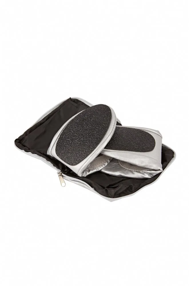 Secret Weapons Fold Up Flats in Silver Glitz