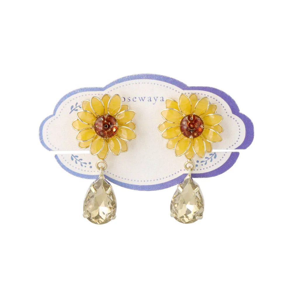 Sunflower and Teardrop Clip Ons