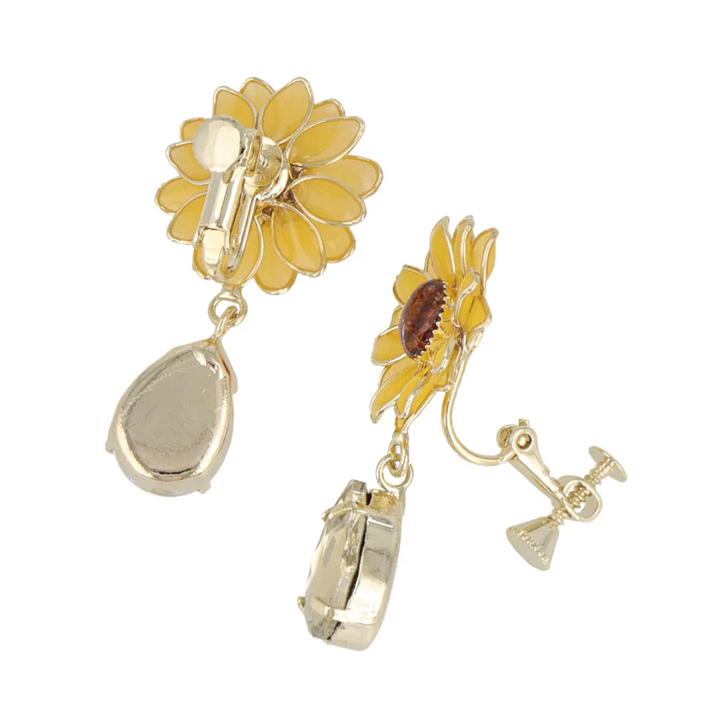 Sunflower and Teardrop Clip Ons