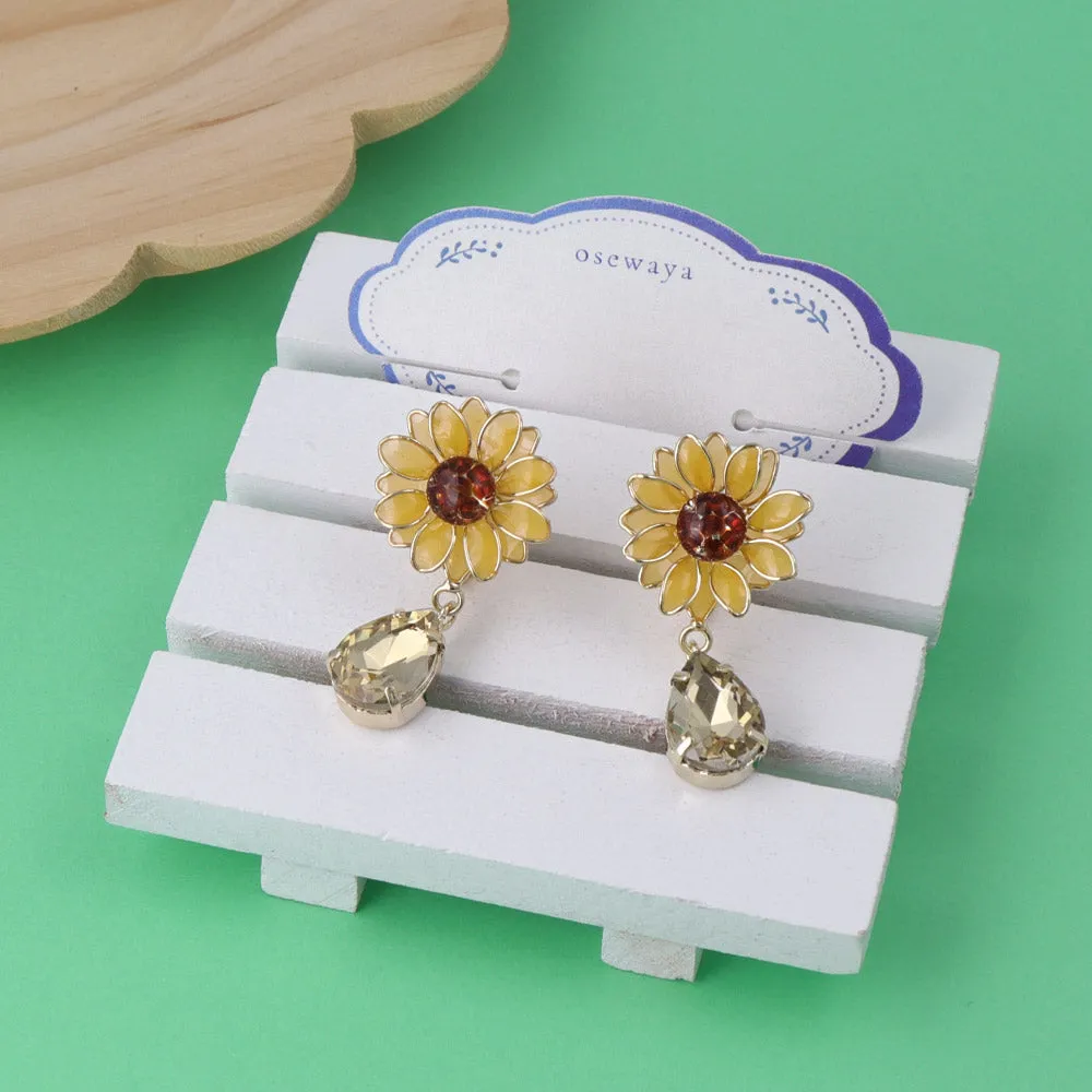 Sunflower and Teardrop Clip Ons