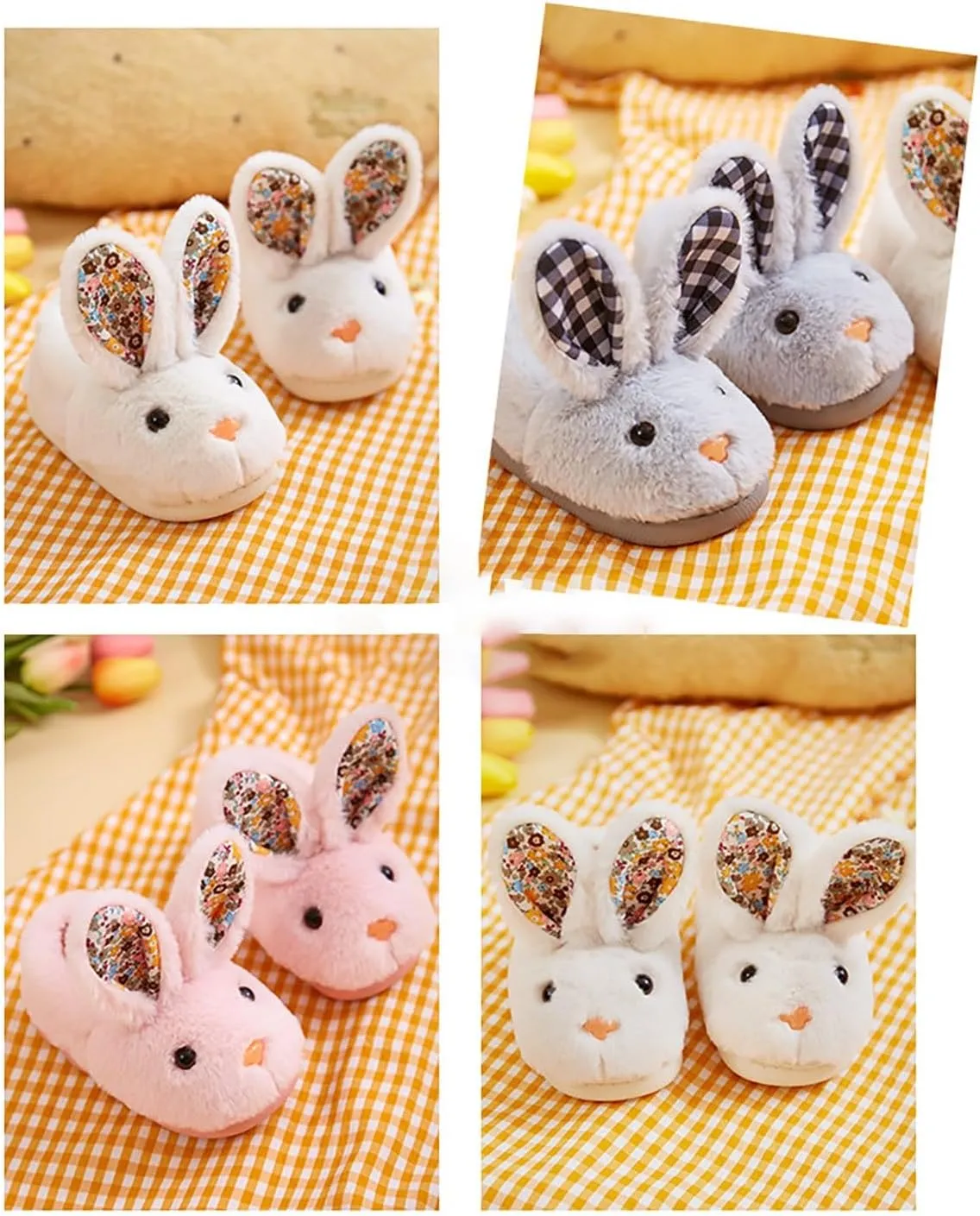 Toddler Bunny Slippers For Girls Boys Winter Warm House Shoes For Kids Winter Home Slippers Indoor Non Slip Slippers