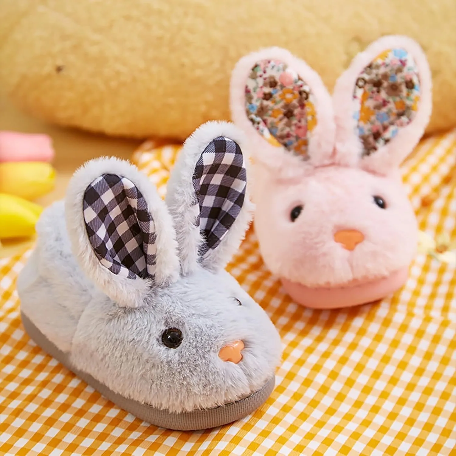 Toddler Bunny Slippers For Girls Boys Winter Warm House Shoes For Kids Winter Home Slippers Indoor Non Slip Slippers