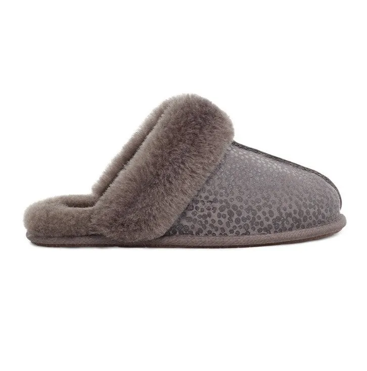 Ugg Womens Slipper Scuffette Sparkle Spots Thundercloud