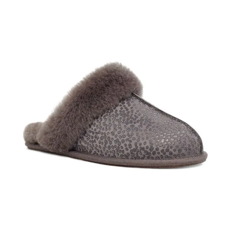 Ugg Womens Slipper Scuffette Sparkle Spots Thundercloud