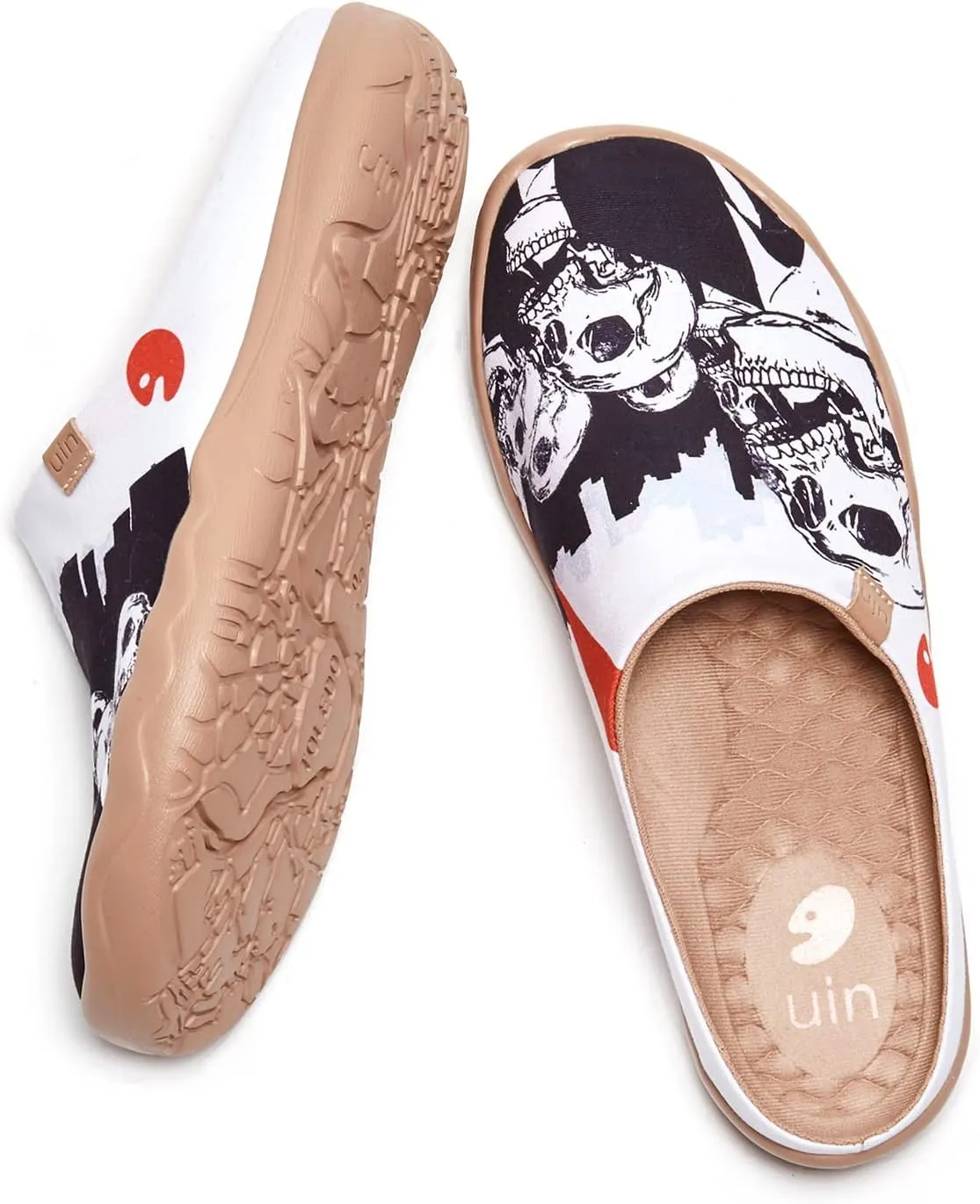 UIN Men's Painted Slipper Lightweight Comfort Mules Walking Casual Household Slip Ons Art Travel Shoes Malaga