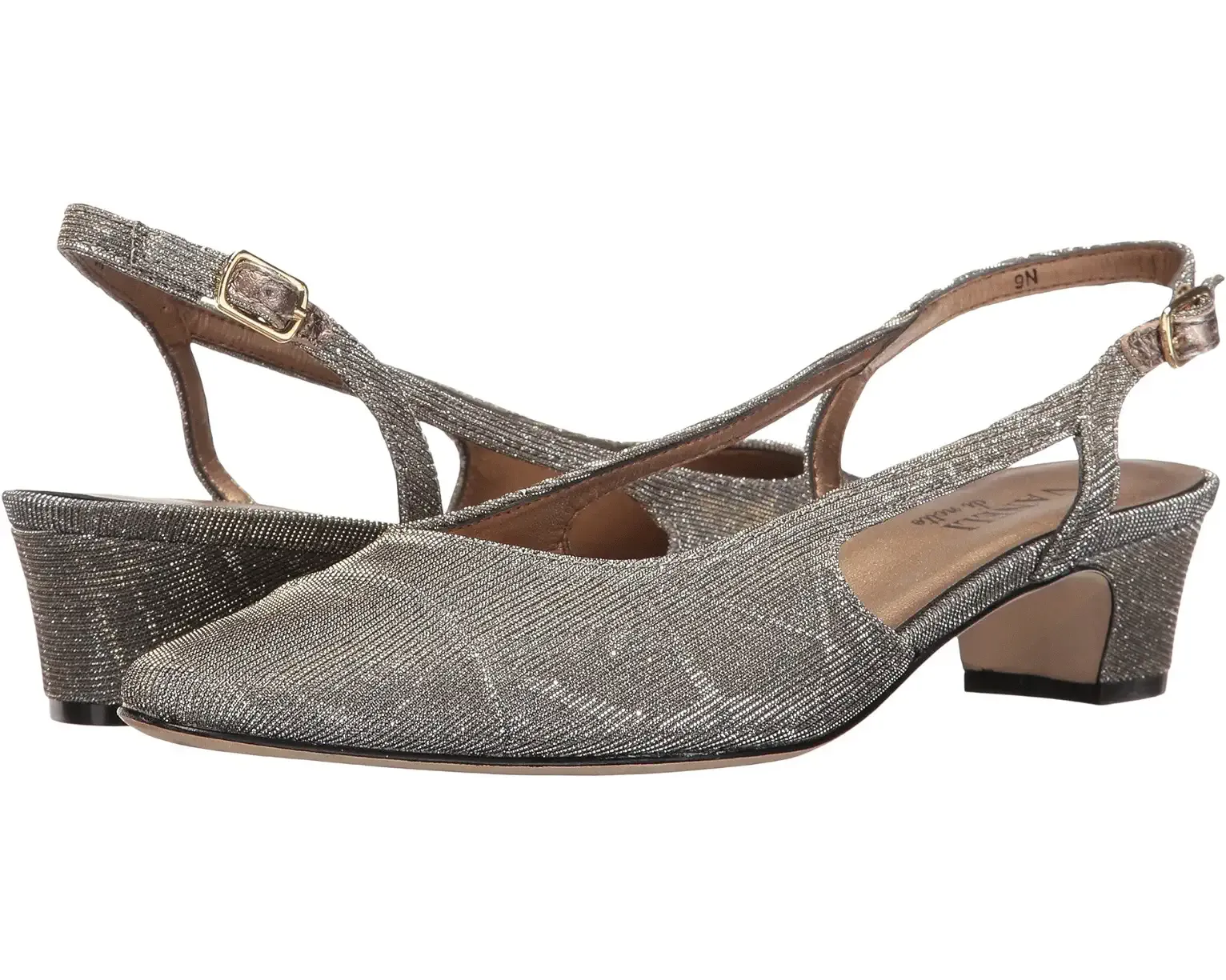 Vaneli: Aliz Slingback Heel in Platinum