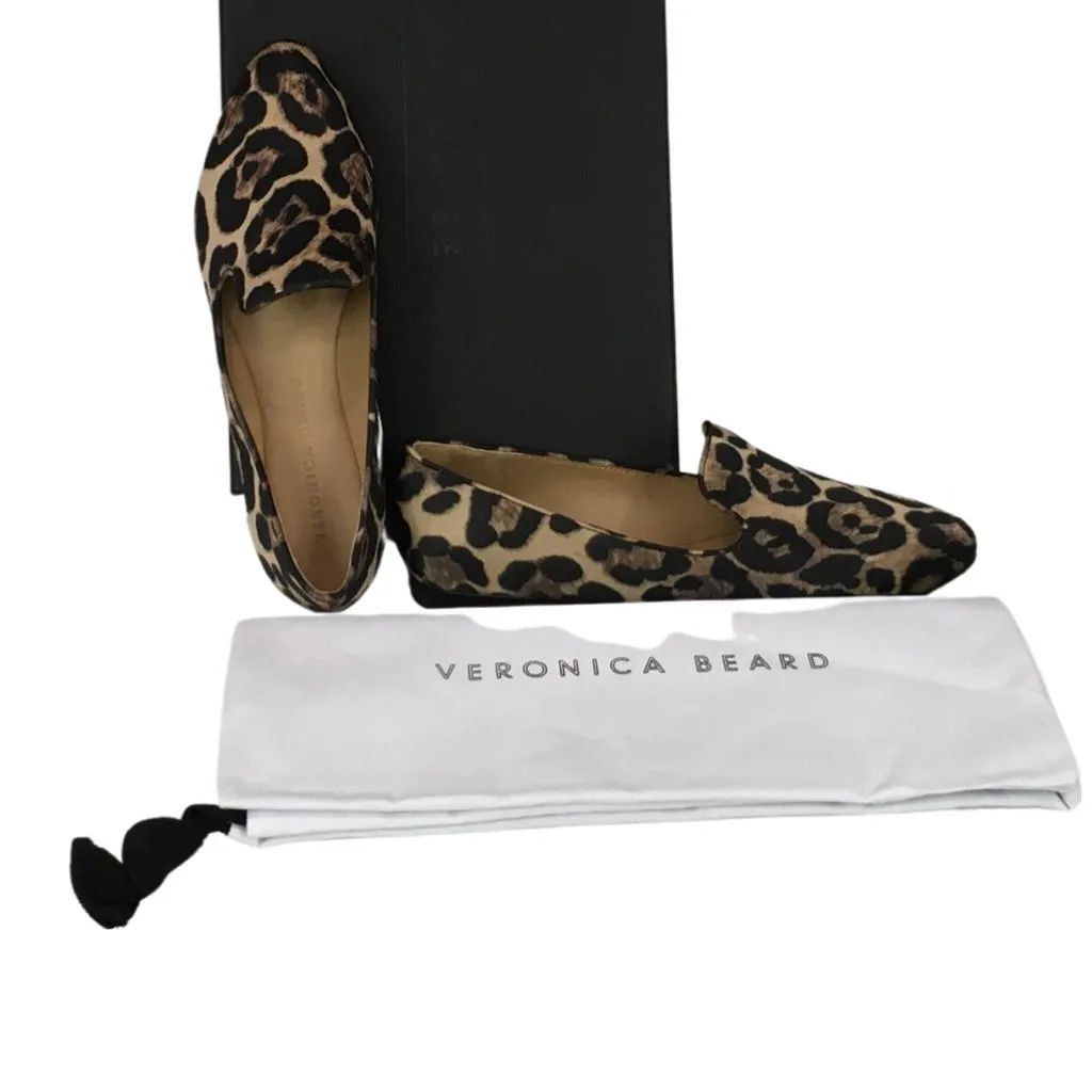 Veronica Beard Women Griffin Satin Leopart Print Color Slip-on Casual Size 5