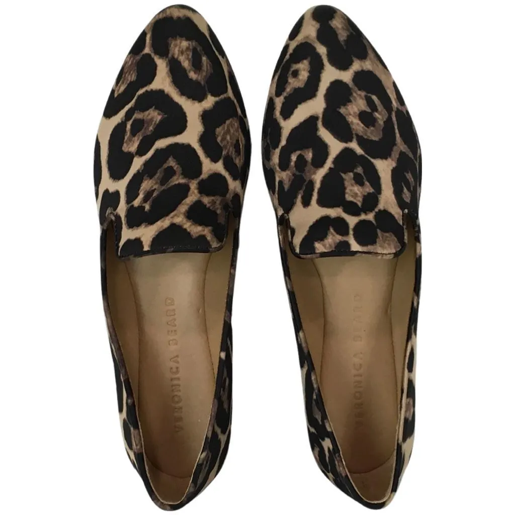 Veronica Beard Women Griffin Satin Leopart Print Color Slip-on Casual Size 5