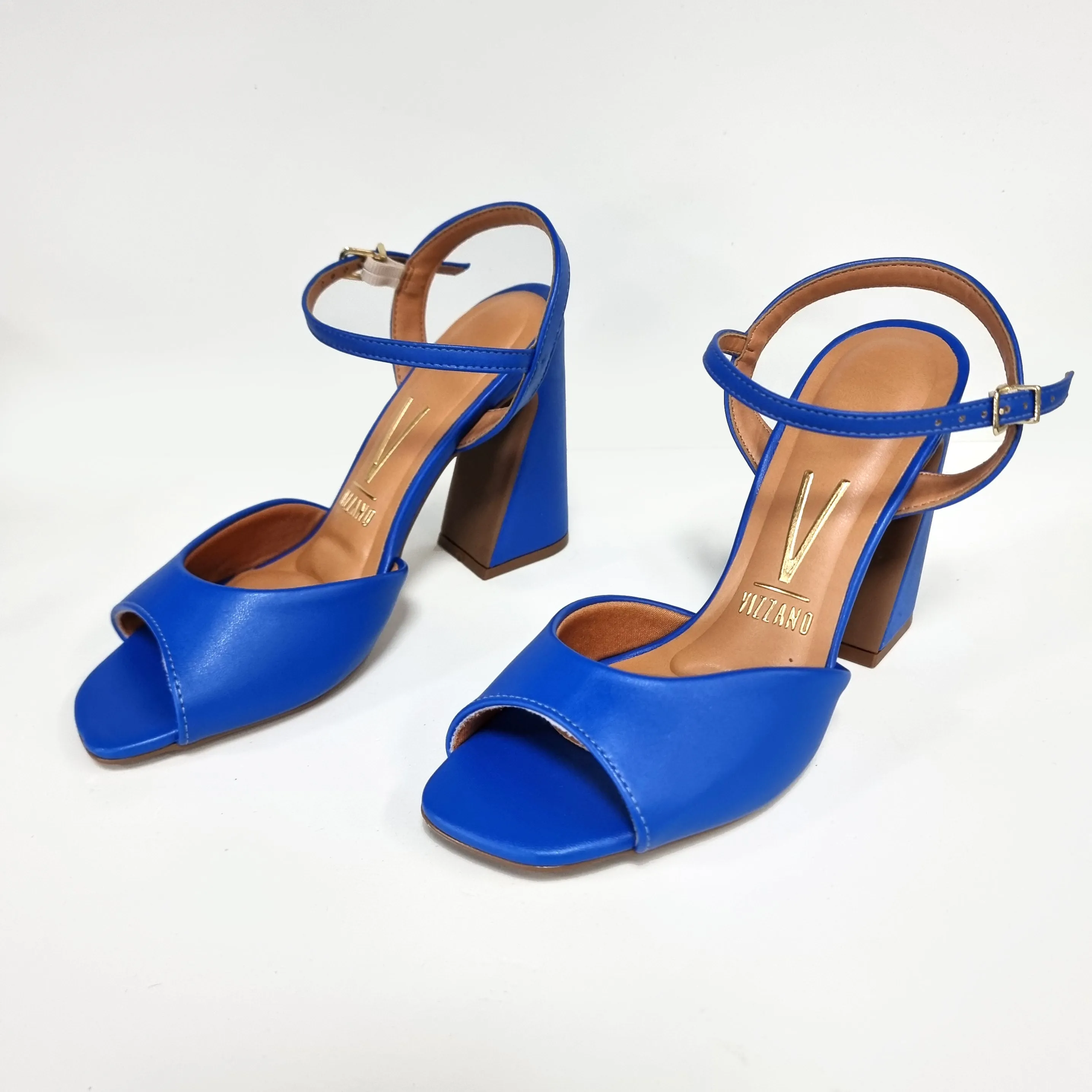 Vizzano 6403-203 Block Heel Sandal in Cobalt Blue Napa