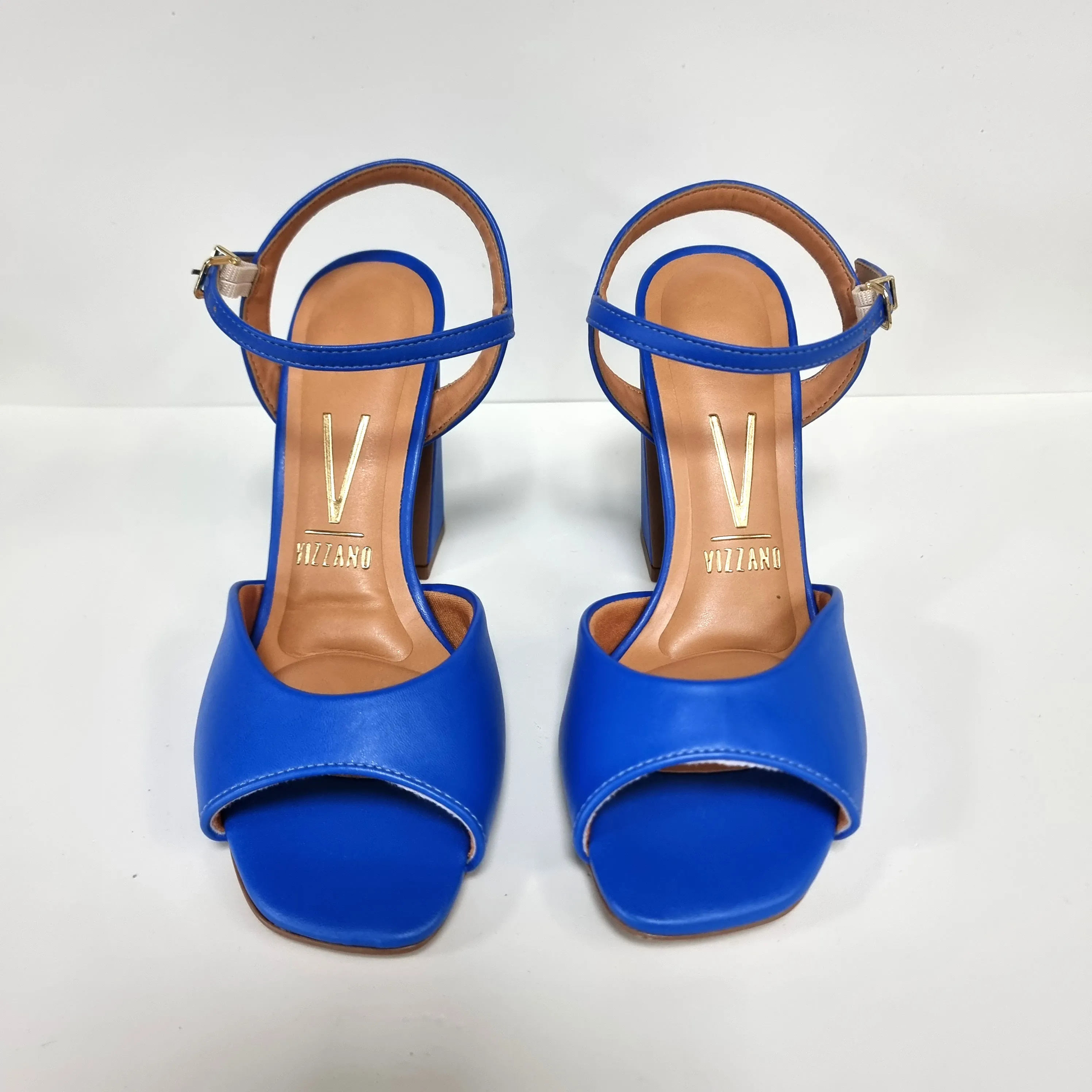 Vizzano 6403-203 Block Heel Sandal in Cobalt Blue Napa