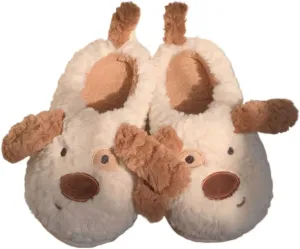 Warm and Cute Long Ear Dog Slippers Plush Puppy Animal Slippers for Women and Men Winter Slippers