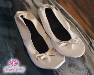 Wedding ballet flat, Bridesmaid Foldable flats, Bridal Ballet Shoes, Bridesmaid Flat, wedding ballet flat, Wedding Flats, ballerina slippers