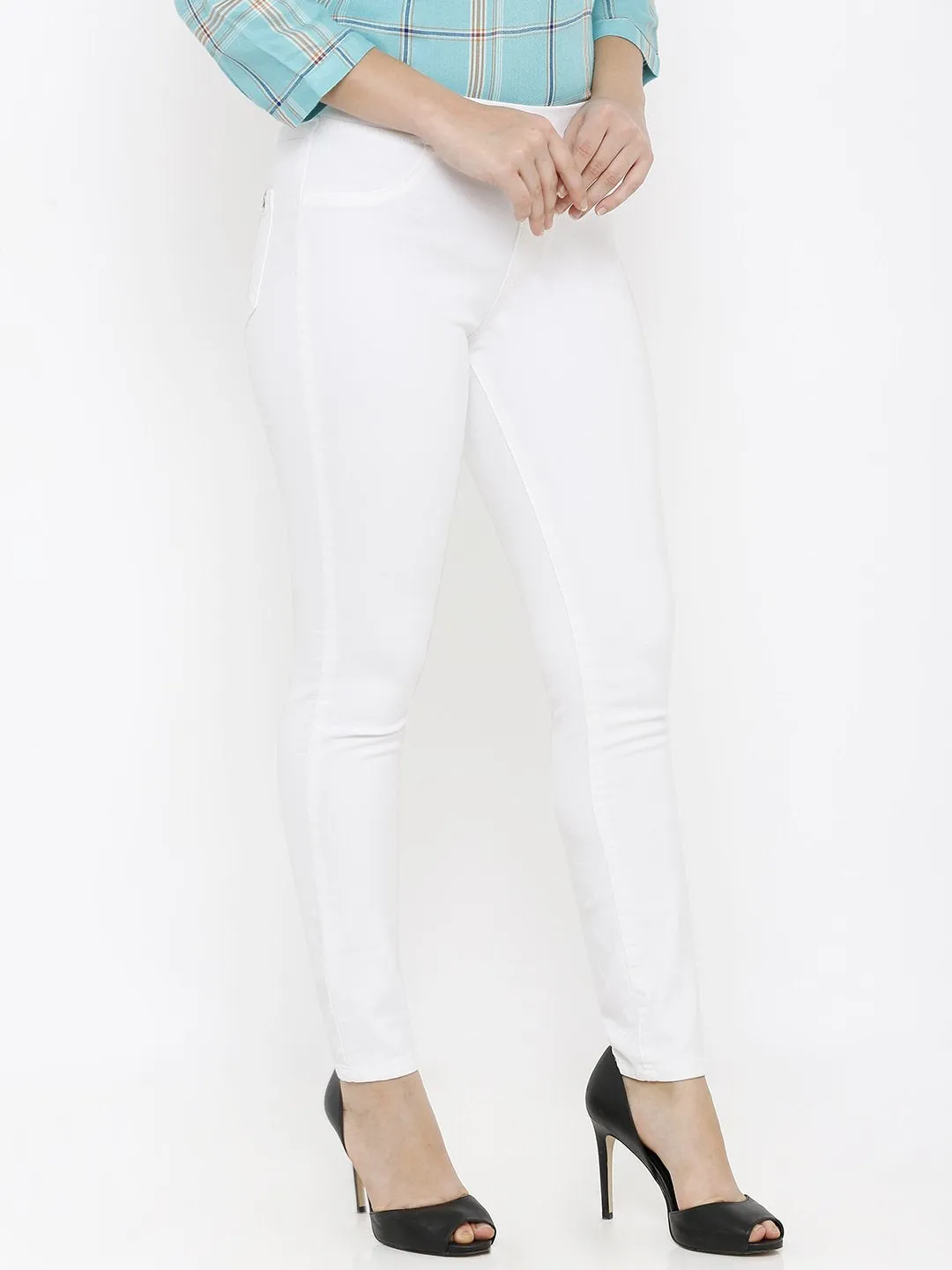 Women Mid-Rise Denim Legging